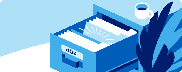 Illustration depicting a 404 page error