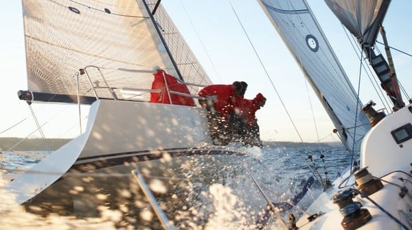 Two yachts sailing near each other
