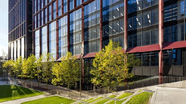 Front of an office building