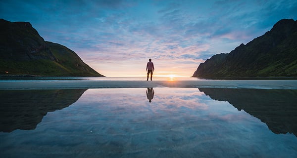 Water-Mountains-Person