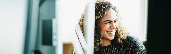 Woman smiling
