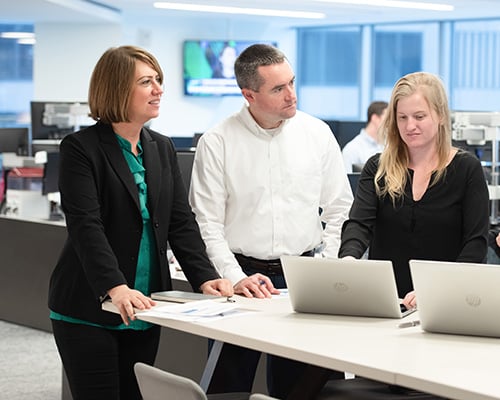 Shgaun, Amanda and Andy in a meeting